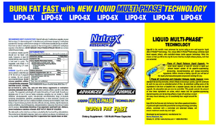 Состав жиросжигателя Nutrex Lipo-6x