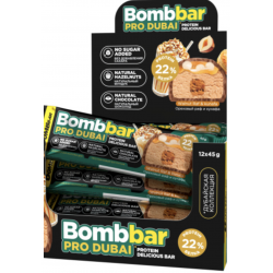 Протеиновый батончик Bombbar Pro Dubai - 45 грамм Ореховый раф и кунафа