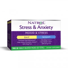 Антистрессовый комплекс Natrol Stress & Anxiety Day & Night - 60 таблеток 