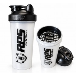 RPS nutrition шейкер спортивный с сеточкой - 600 мл (белый прозрачный)