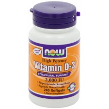 NOW Vitamin D3 2000 ME - 240  гелевых капсул