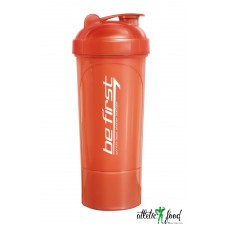 Be First Спортивный слим-шейкер 350 мл 2-в-1 (КОРАЛЛОВЫЙ)