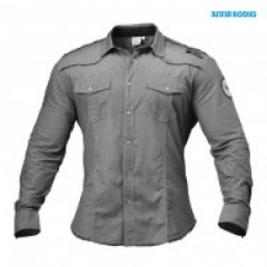Better Bodies Муж. рубашка Men´s Flex Shirt, Grey/White Stripe
