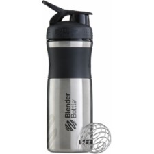 BlenderBottle SportMixer Stainless стальной - 828 мл. (черный)