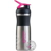 BlenderBottle SportMixer Stainless стальной - 828 мл. (черный-розовый) (фото-0)