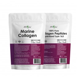 Atletic Food Набор Говяжий коллаген 100 грамм+Морской коллаген 100 грамм