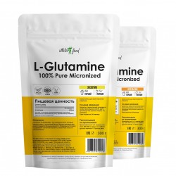 Atletic Food Л-Глютамин 100% Pure Glutamine Micronized - 2 по 300 грамм (экзотик-апельсин) 