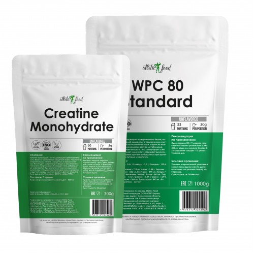 Набор протеинов для роста мышщ - WPC 80 Standard + Креатин