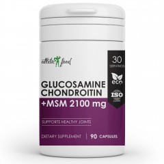 Отзывы Хондропротектор Atletic Food Glucosamine Chondroitin + MSM 2100 mg - 90 капсул