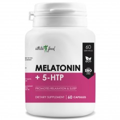 Отзывы Мелатонин + 5-гидрокситриптофан Atletic Food Melatonin 10 mg + 5-HTP 50 mg - 60 капсул