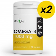 Atletic Food Рыбий жир Омега-3 Omega-3 1000 mg - 180 гел.капсул (2 шт по 90 капс)