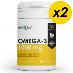 Atletic Food Рыбий жир Омега-3 Omega-3 1000 mg - 180 гел.капсул (2 шт по 90 капс)