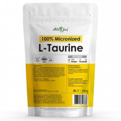 Л-Таурин микронизированный Atletic Food 100% Micronized L-Taurine 1000 mg - 200 грамм