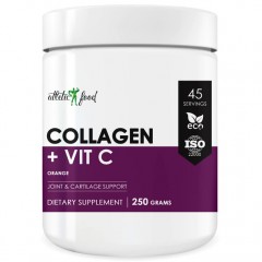 Коллаген с витамином С Atletic Food 100% Pure Collagen Peptides + Vitamin C - 250 грамм (со вкусом)