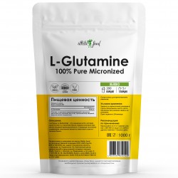 Atletic Food Л-Глютамин 100% Pure Glutamine Micronized - 1000 грамм яблоко