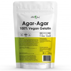 Загуститель Агар-Агар Atletic Food Agar-Agar 100% Vegan Gelatin - 100 грамм
