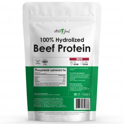 Atletic Food Говяжий протеин 100% Hydrolized Beef Protein - 1000 грамм (со вкусом) вишня