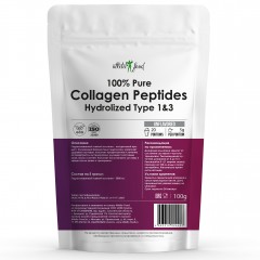 Говяжий коллаген Atletic Food 100% Pure Collagen Peptides - 100 грамм