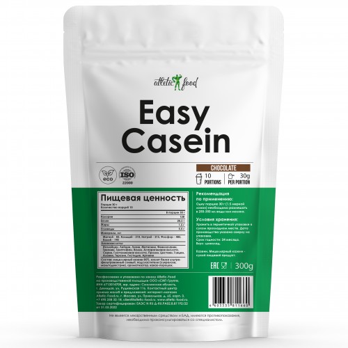 Мицеллярный казеин Atletic Food Easy Casein - 300 грамм шоколад