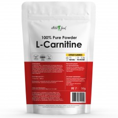 Atletic Food 100% Pure L-Carnitine Powder - 50 грамм (со вкусом)