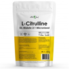 Отзывы Atletic Food L-Citrulline DL-Malate 2:1 Micronized - 500 грамм