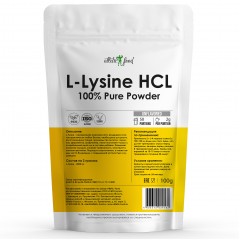 Л-Лизин Atletic Food 100% L-Lysine HCL Powder - 100 грамм