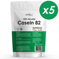 Atletic Food 100% Micellar Casein (MPC 82, шоколад) - 5000 грамм (5 шт по 1 кг)