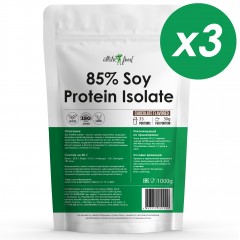 Изолят соевого белка Atletic Food 85% Soy Protein Isolate (шоколад) - 3000 грамм (3 шт по 1 кг)