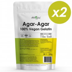 Отзывы Загуститель Агар-Агар Atletic Food Agar-Agar 100% Vegan Gelatin - 200 грамм (2 шт по 100 г)
