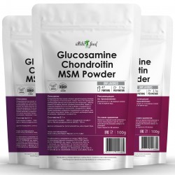 Atletic Food 100% Glucosamine Chondroitin + MSM - 3х100 грамм
