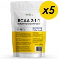 Atletic Food BCAA 2:1:1 Instant Flavored Powder (лесные ягоды) - 2500 грамм (5 шт по 500 г)
