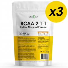 Atletic Food BCAA 2:1:1 Instant Flavored Powder (апельсин) - 600 г (3х200 г)