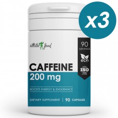 Отзывы Кофеин Atletic Food Caffeine 200 mg - 270 капсул (3 шт по 90 капсул)