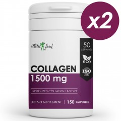 Говяжий коллаген Atletic Food Hydrolized Collagen Type 1&3 1500 mg - 300 капсул (2 шт по 150 капс)