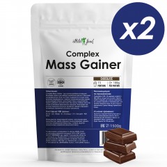 Отзывы Atletic Food Гейнер Complex Mass Gainer (шоколад) - 3000 грамм (2 шт по 1500 г)