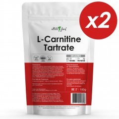 Л-Карнитин тартрат Atletic Food 100% Pure L-Carnitine Tartrate - 200 грамм (2 шт по 100 г)