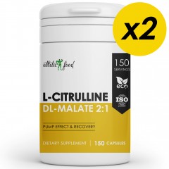 Отзывы Л-Цитруллин Atletic Food L-Citrulline DL-Malate 500 mg - 300 капсул (2 шт по 150 капс)
