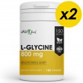 Atletic Food Л-Глицин L-Glycine 800 mg - 300 капсул (2 шт по 150 капсул)