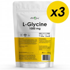 Л-Глицин Atletic Food L-Glycine 1000 - 300 грамм (3 шт по 100 г)