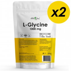 Л-Глицин Atletic Food L-Glycine 1000 - 600 грамм (2 шт по 300 г)