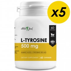 Л-Тирозин Atletic Food L-Tyrosine 500 mg - 300 капсул (5 шт по 60 капсул)