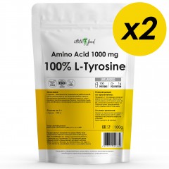 Л-Тирозин Atletic Food 100% L-Tyrosine Powder - 200 грамм (2 шт по 100 г)