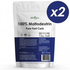 Отзывы Atletic Food Мальтодекстрин 100% Maltodextrin FC (Pure Fast Carb) - 2000 г (2 шт по 1 кг)