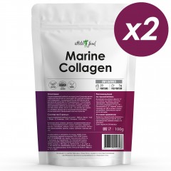 Atletic Food морской коллаген Marine Collagen Peptides - 200 грамм (2 шт по 100 г)