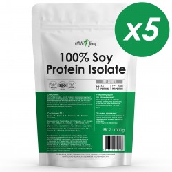 Atletic Food изолят соевого белка 100% Soy Protein Isolate - 5000 грамм (5 шт по 1000 г)