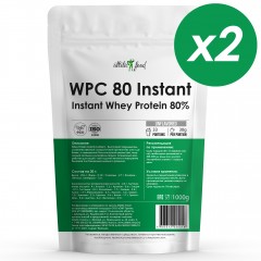 Отзывы Сывороточный протеин Atletic Food Whey Protein Concentrate WPC 80 Instant - 2000 грамм (2 шт по 1 кг)