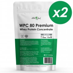 Отзывы Atletic Food Сывороточный протеин WPC 80 Premium - 2000 грамм (2 шт по 1 кг)