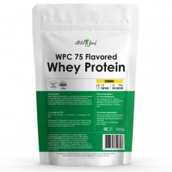 Atletic Food Концентрат сывороточного белка WPC 75 Flavored - 500 грамм банан