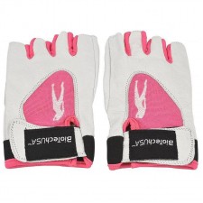 BioTech Lady_1 Gloves (кожа, бело-розовые)