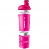 Шейкер с отсеками BioTech Shaker Wave+ - 600 мл (+250мл+100мл) (розовый) (фото-2)